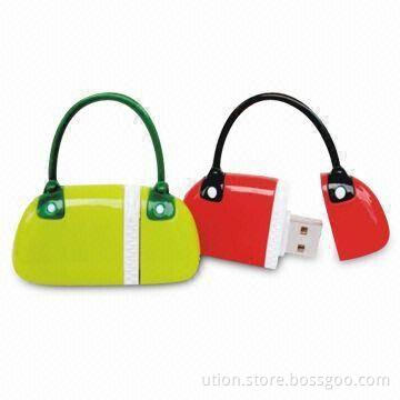 Rubber 2.0 USB Flash Drive in Bag Shape, Supports 2.0 interface